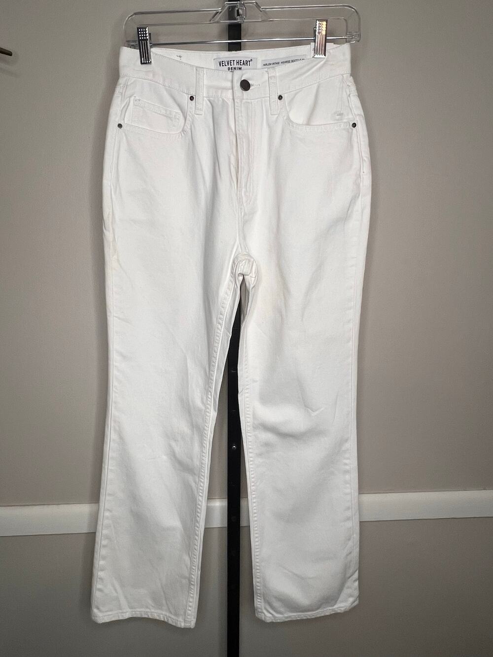 Velvet Heart Harlem Vintage High Rise Bootcut White Jeans Size 27 NWT